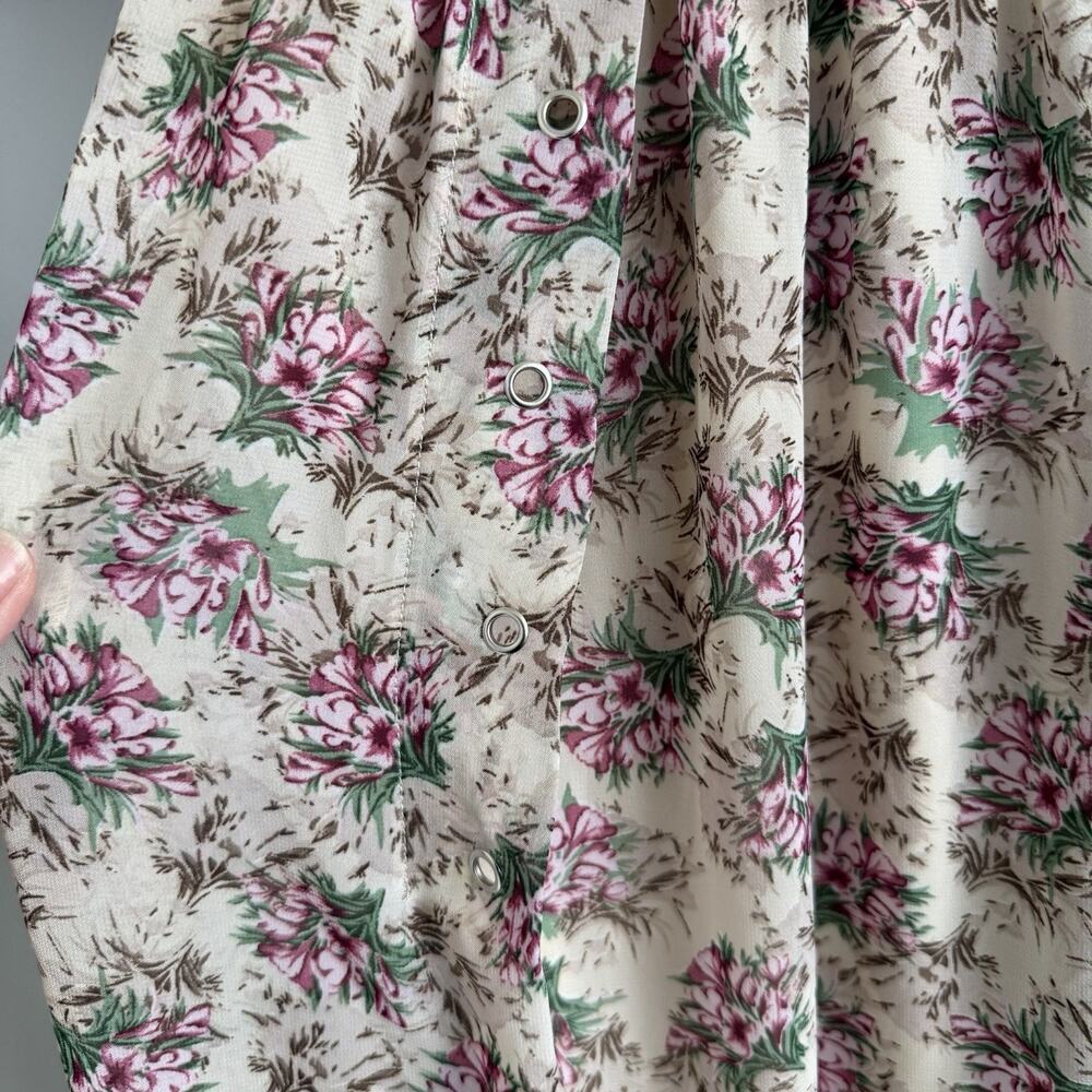 Catch Stitch Woman’s Floral Off The Shoulder Maxi Dress Size M Festival Peasant - Picture 12 of 13